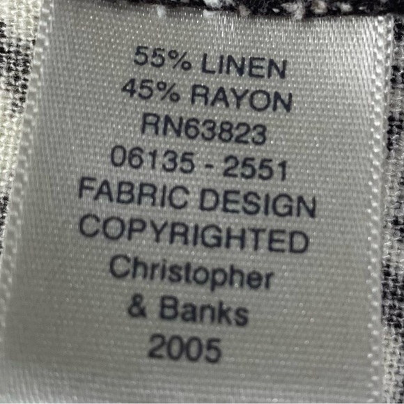 Christopher & Banks Vintage Linen Sleeveless Button Front Brown Floral Dress 10 - Picture 5 of 11